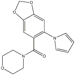 5-(Morpholinocarbonyl)-6-(1H-pyrrol-1-yl)-1,3-benzodioxole Struktur