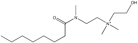 2-(N-Octanoyl-N-methylamino)-N-(2-hydroxyethyl)-N,N-dimethylethanaminium Struktur