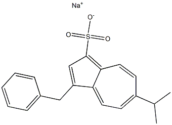 6-Isopropyl-3-benzylazulene-1-sulfonic acid sodium salt Struktur