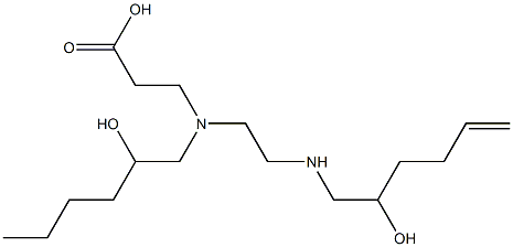 3-[N-(2-Hydroxyhexyl)-N-[2-(2-hydroxy-5-hexenylamino)ethyl]amino]propionic acid Struktur