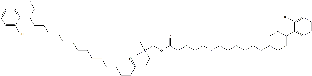 Bis[16-(2-hydroxyphenyl)stearic acid]2,2-dimethylpropane-1,3-diyl ester Struktur