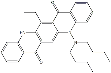 5-(Dibutylamino)-13-ethyl-5,12-dihydroquino[2,3-b]acridine-7,14-dione Struktur