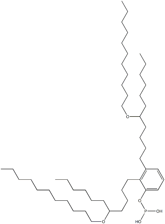 Phosphorous acid bis[5-(undecyloxy)undecyl]phenyl ester Struktur