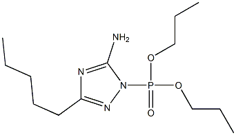 (5-Amino-3-pentyl-1H-1,2,4-triazol-1-yl)phosphonic acid dipropyl ester Struktur