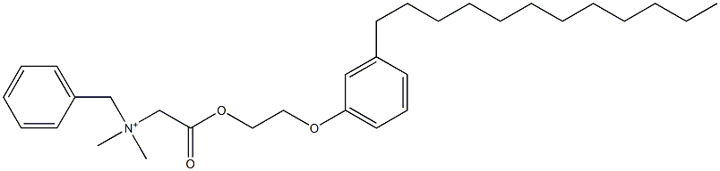 N,N-Dimethyl-N-benzyl-N-[[[2-(3-dodecylphenyloxy)ethyl]oxycarbonyl]methyl]aminium Struktur