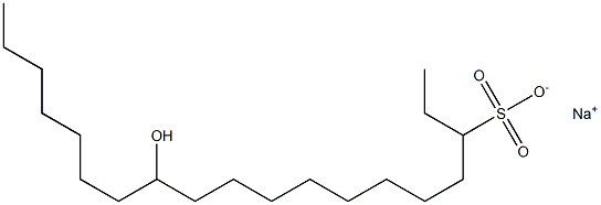 12-Hydroxynonadecane-3-sulfonic acid sodium salt Struktur