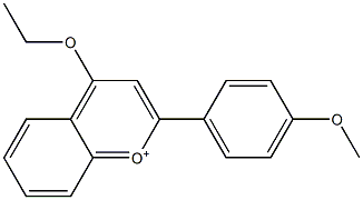 4-Ethoxy-2-(4-methoxyphenyl)-1-benzopyrylium Struktur