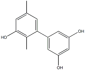 2',5'-Dimethyl-1,1'-biphenyl-3,3',5-triol Struktur