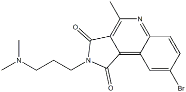 2-[3-(Dimethylamino)propyl]-8-bromo-4-methyl-2H-pyrrolo[3,4-c]quinoline-1,3-dione Struktur