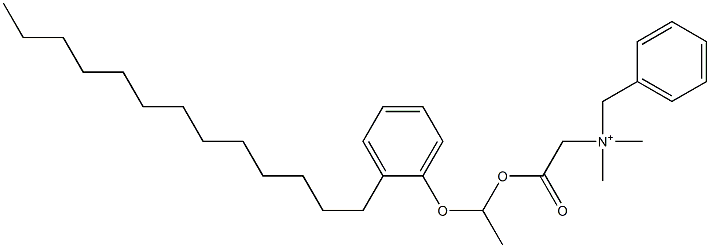 N,N-Dimethyl-N-benzyl-N-[[[1-(2-tridecylphenyloxy)ethyl]oxycarbonyl]methyl]aminium Struktur