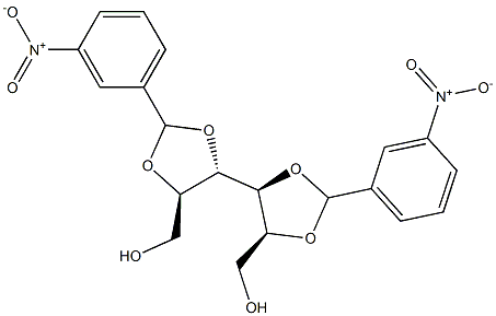 2-O,3-O:4-O,5-O-Bis(3-nitrobenzylidene)-L-glucitol Struktur