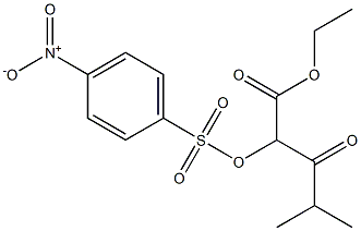 4-Methyl-2-[(4-nitrophenyl)sulfonyloxy]-3-oxovaleric acid ethyl ester Struktur