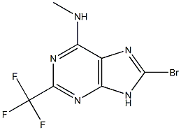 8-Bromo-6-methylamino-2-trifluoromethyl-9H-purine Struktur