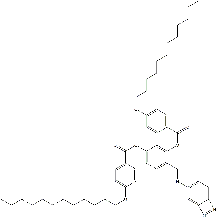 Bis[4-(dodecyloxy)benzoic acid]4-[(azobenzen-4-yl)iminomethyl]-1,3-phenylene ester Struktur