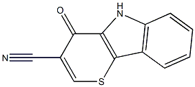 4,5-Dihydro-4-oxothiopyrano[3,2-b]indole-3-carbonitrile Struktur