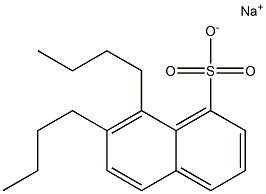 7,8-Dibutyl-1-naphthalenesulfonic acid sodium salt Struktur