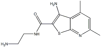 3-Amino-N-(2-aminoethyl)-4,6-dimethylthieno[2,3-b]pyridine-2-carboxamide Struktur