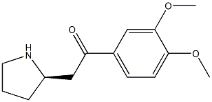 1-(3,4-Dimethoxyphenyl)-2-[(R)-2-pyrrolidinyl]ethanone Struktur