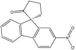 (R)-2-Nitrospiro[9H-fluorene-9,1'-cyclopentan]-2'-one Struktur