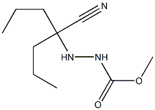 2-(1-Cyano-1-propylbutyl)hydrazine-1-carboxylic acid methyl ester Struktur