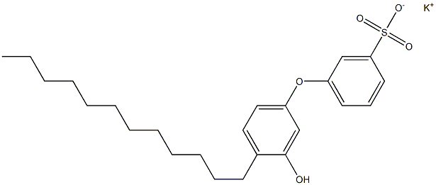 3'-Hydroxy-4'-dodecyl[oxybisbenzene]-3-sulfonic acid potassium salt Struktur