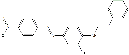 1-[2-[[2-Chloro-4-[(4-nitrophenyl)azo]phenyl]amino]ethyl]pyridinium Struktur