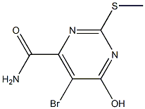 5-Bromo-4-hydroxy-2-methylthiopyrimidine-6-carboxamide Struktur