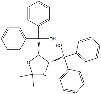 1,1,4,4-Tetraphenyl-2-O,3-O-isopropylidene-L-erythritol Struktur