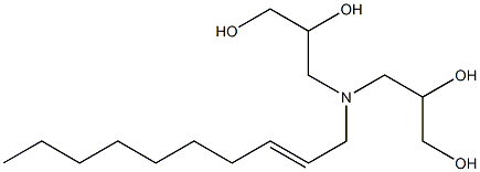 3,3'-(2-Decenylimino)bis(propane-1,2-diol) Struktur