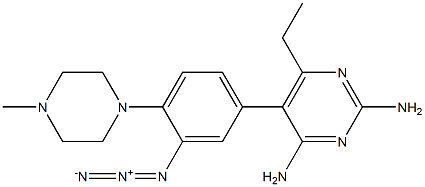 2,4-Diamino-6-ethyl-5-(3-azido-4-(4-methylpiperazino)phenyl)pyrimidine Struktur