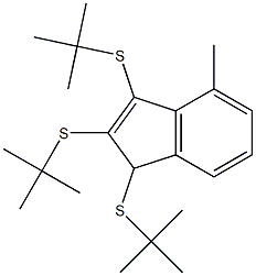 1,2,3-Tris(tert-butylthio)-4-methyl-1H-indene Struktur