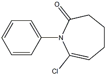 4,5-Dihydro-7-chloro-1-phenyl-1H-azepin-2(3H)-one Struktur