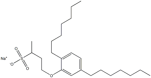 4-(2,5-Diheptylphenoxy)butane-2-sulfonic acid sodium salt Struktur