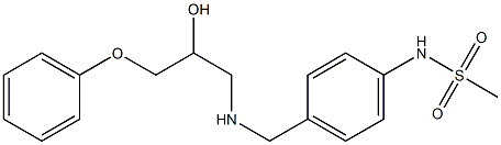 1-[4-(Methylsulfonylamino)benzylamino]-3-phenoxy-2-propanol Struktur