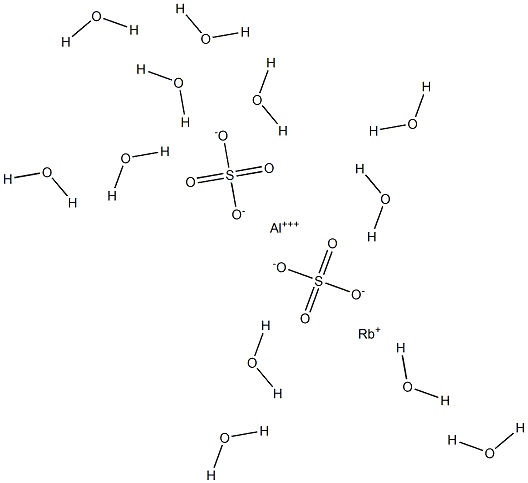 Aluminum rubidium disulfate dodecahydrate Struktur