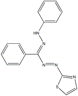 1,3-Diphenyl-5-(2-thiazolyl)formazan Struktur