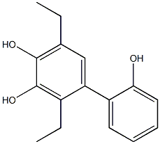 2,5-Diethyl-1,1'-biphenyl-2',3,4-triol Struktur