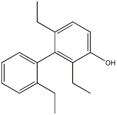 2,4-Diethyl-3-(2-ethylphenyl)phenol Struktur