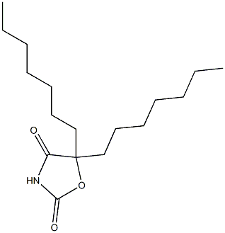 5,5-Diheptyloxazolidine-2,4-dione Struktur