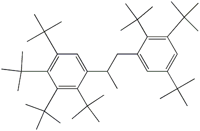 2-(2,3,4,5-Tetra-tert-butylphenyl)-1-(2,3,5-tri-tert-butylphenyl)propane Struktur