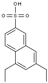 5,7-Diethyl-2-naphthalenesulfonic acid Struktur