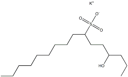 4-Hydroxyhexadecane-7-sulfonic acid potassium salt Struktur