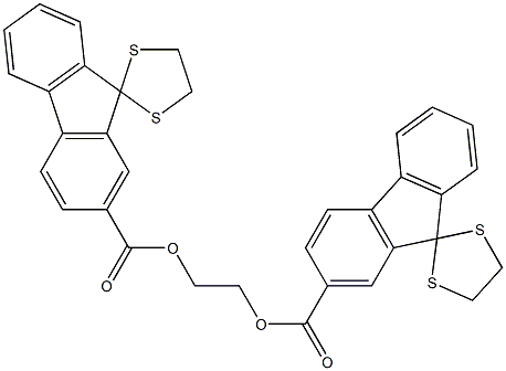 Bis[9,9-(ethylenebisthio)-9H-fluorene-2-carboxylic acid]1,2-ethanediyl ester Struktur