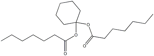 Diheptanoic acid 1,1-cyclohexanediyl ester Struktur