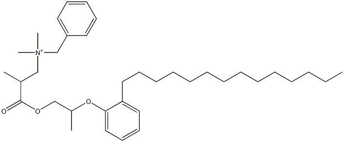 N,N-Dimethyl-N-benzyl-N-[2-[[2-(2-tetradecylphenyloxy)propyl]oxycarbonyl]propyl]aminium Struktur