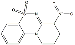 7,8,9,10-Tetrahydro-7-nitropyrido[2,1-c][1,2,4]benzothiadiazine 5,5-dioxide Struktur