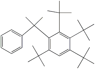 2-(2,3,4,6-Tetra-tert-butylphenyl)-2-phenylpropane Struktur