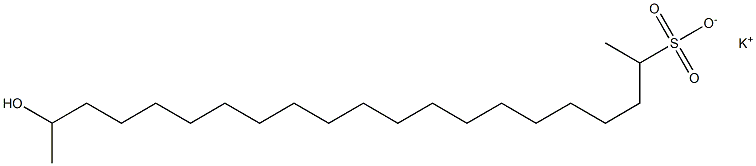 20-Hydroxyhenicosane-2-sulfonic acid potassium salt Struktur