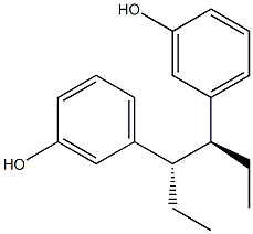 (3S,4S)-3,4-Bis(3-hydroxyphenyl)hexane Struktur