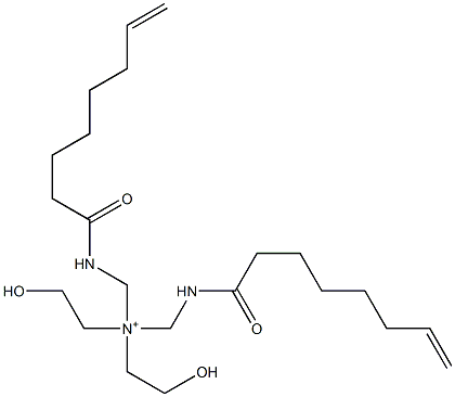 2-Hydroxy-N-(2-hydroxyethyl)-N,N-bis[(7-octenoylamino)methyl]ethanaminium Struktur